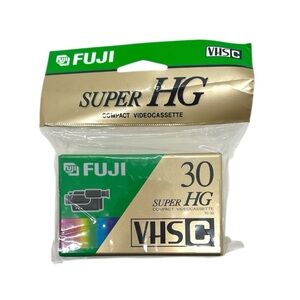 Fuji Film SEALED Pro VHS-C Camcorder Video Cassette Tape TC-30 Super HG (1 only)